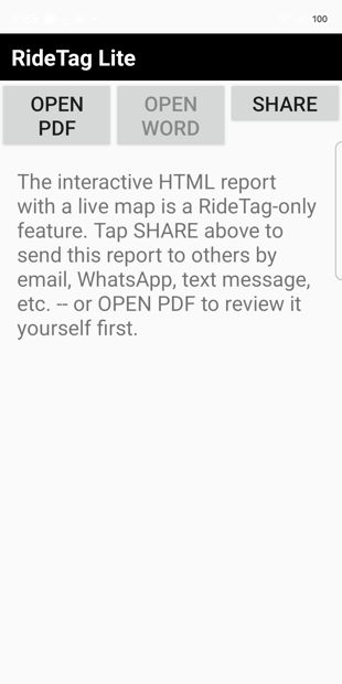 Report view with map